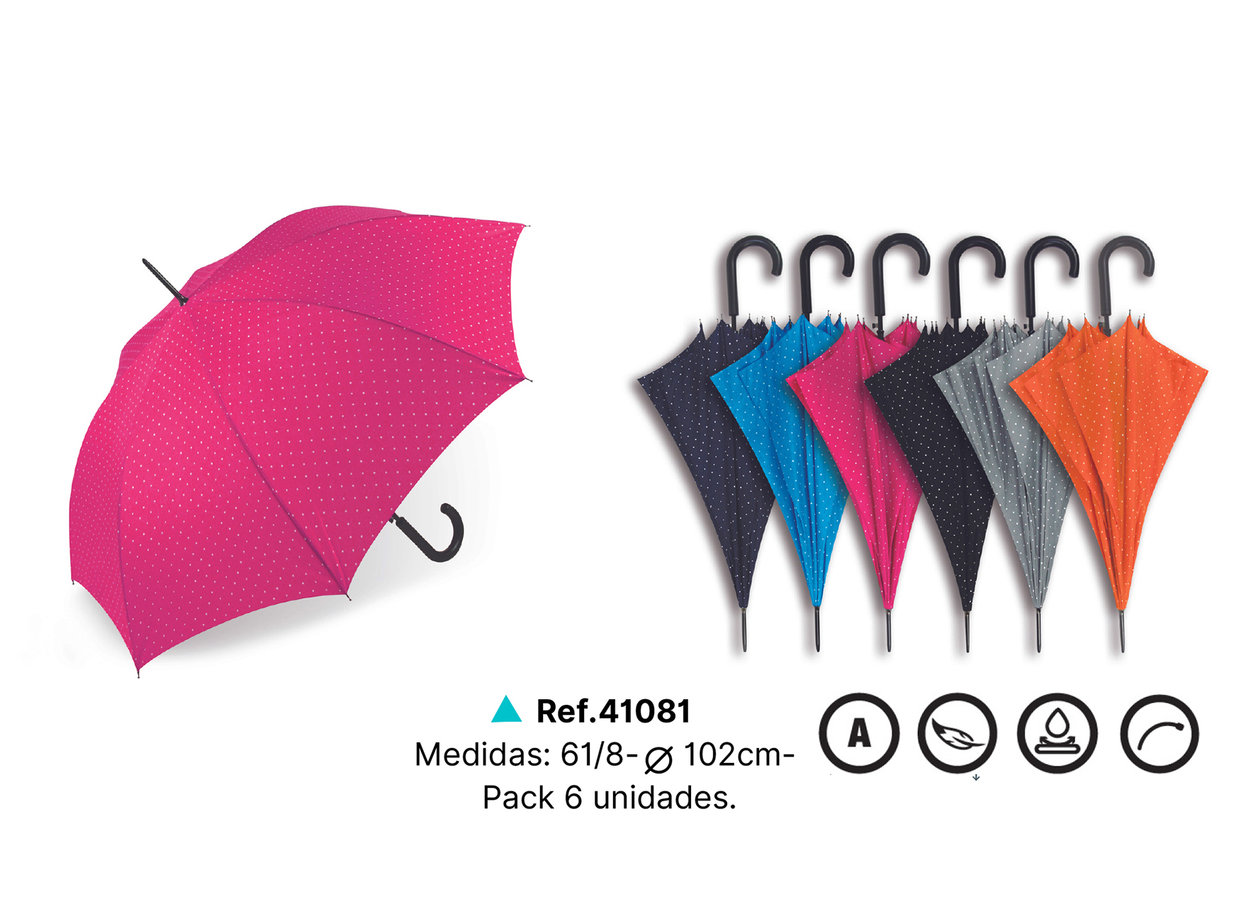 Paraguas Hojas Bicolor Mujerv